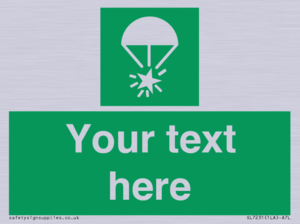 Custom sign safe condition Rocket parachute flare